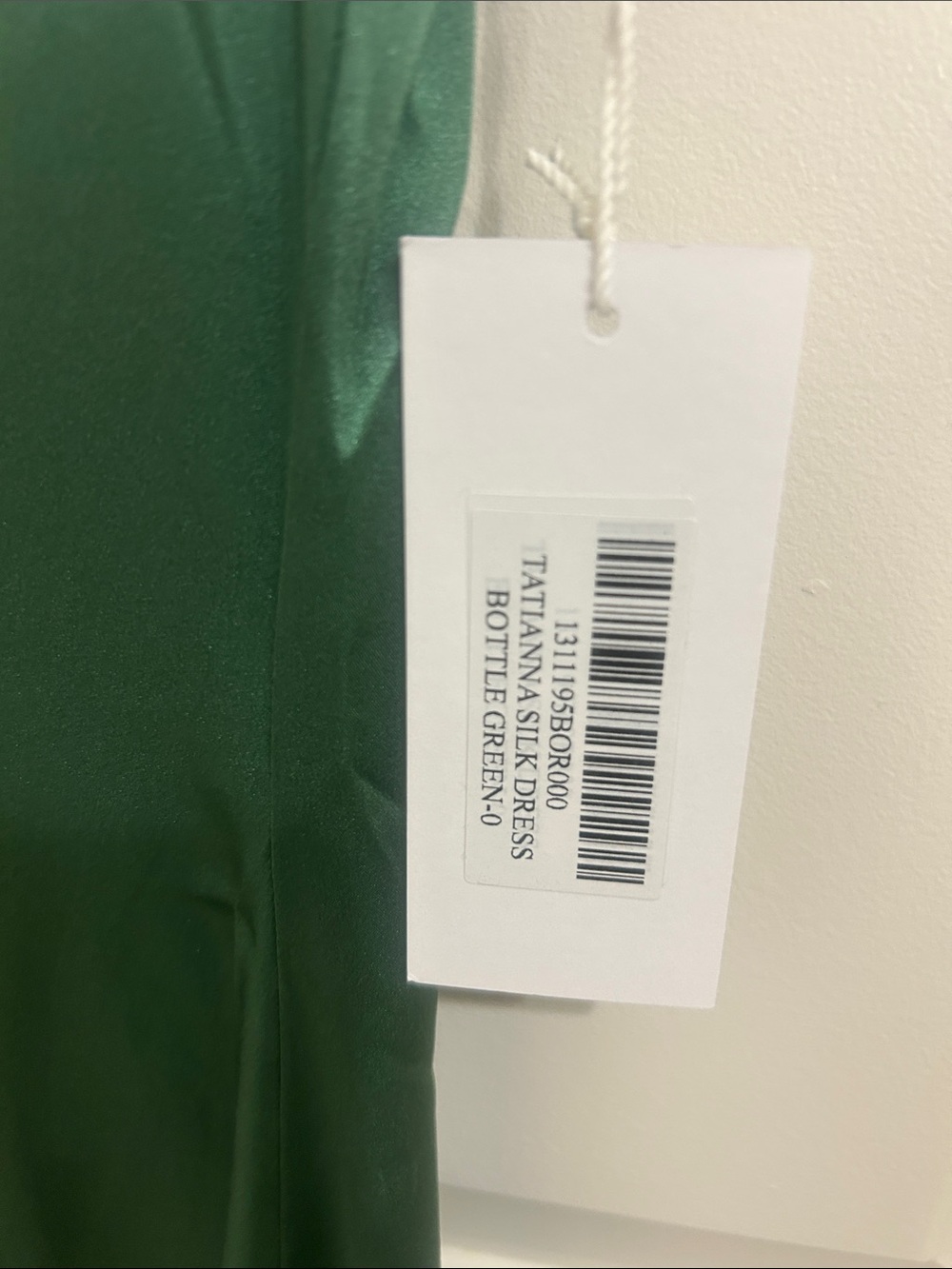Reformation Tatianna Silk Dress Bottle Green - Size 0 - Picture 3 of 5